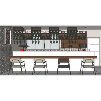 Cozinha com bancada