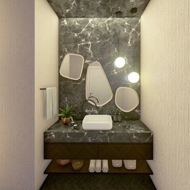 Projeto de Interiores Lavabo Petra