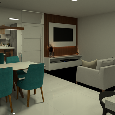 Apartamento 201 - Sala jantar/estar