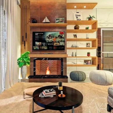 SALA COM LAREIRA
