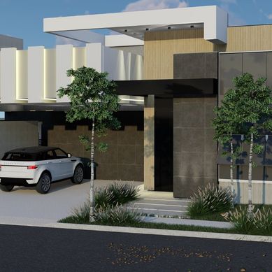 Render 3D FACHADA imagem realista