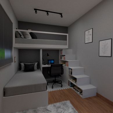 Quarto com beliche planejada