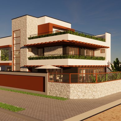 Projeto de Arquitetura com Volumetria Marcante e Texturas Naturais