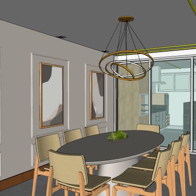 Projeto de Interiores - Sala de Jantar Residencial