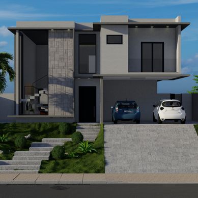 Fachada Residencial - Sobrado