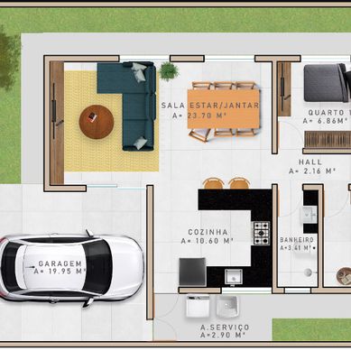 Planta baixa Casa E|L