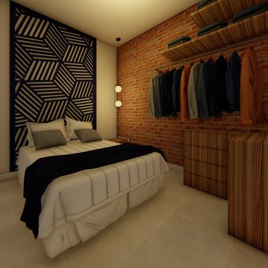 Dormitório Loft Industrial