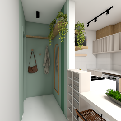 Apartamento F - Hall e Cozinha