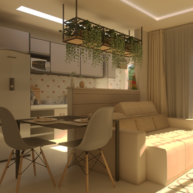 Projeto de Cozinha e Sala de Estar
