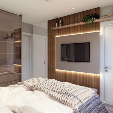 Projeto de interiores para Suíte Master