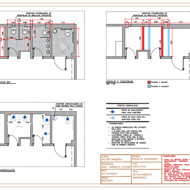 Detalhamento Banheiros - AutoCad
