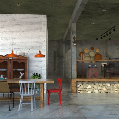 Sala de estar/jantar/cozinha