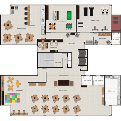 Projeto de area comum de residencial