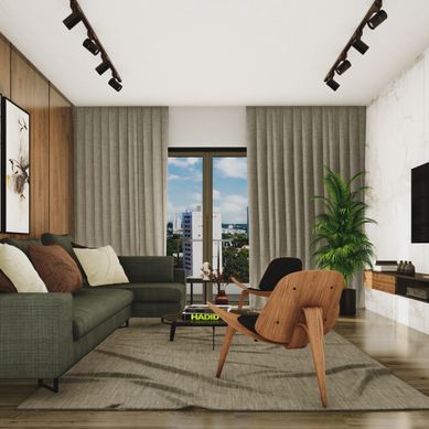 Projeto de interiores contemporâneo