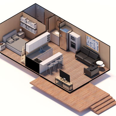Renderização tiny house
