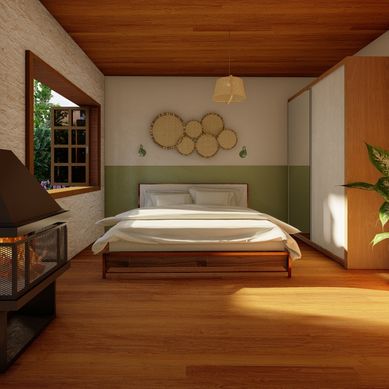 Projeto De Interiores - Suíte da Barn House