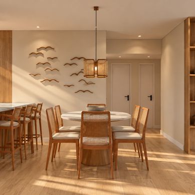 Apartamento contemporâneo | Living e espaço de estar