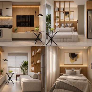 Apartamento Studio | Interiores Contemporâneos