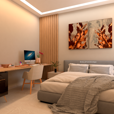 Quarto Casal com Home Office