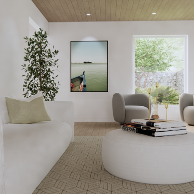 Sala de estar que convida ao relaxamento