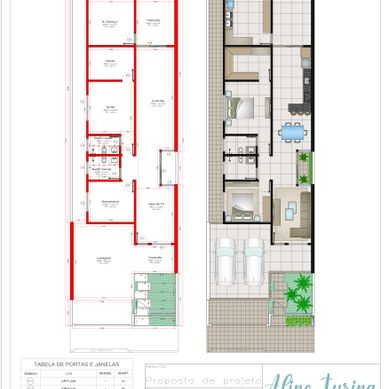 Planta Layout - Residência LM