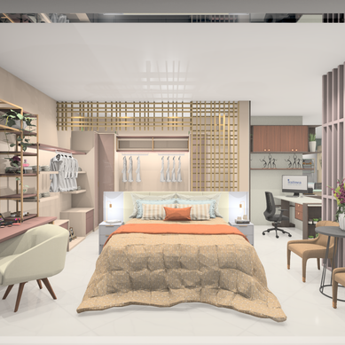 Projeto de Dormitório c/ Closet aberto