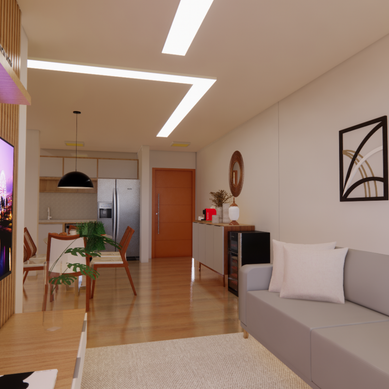 Sala de estar - Apartamento 06