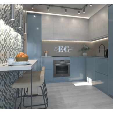 Cocina azul