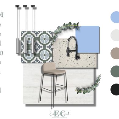 Cocina azul