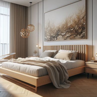Projeto de Design de Interiores: Quarto de Casal Aconchegante e Sofisticado