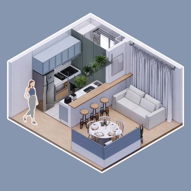 Cozinha e Sala
