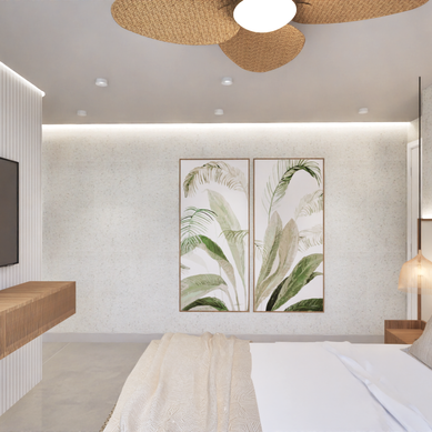 Suíte Contemporânea: Elegância e Conforto Natural