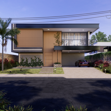 fachada residencial moderna