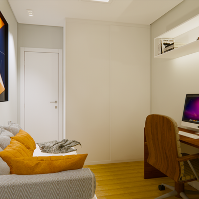 Quarto Solteiro/ Home office