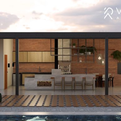 Render de área gourmet