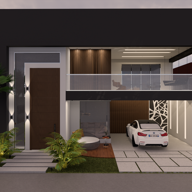 Fachada residencial alto padrão
