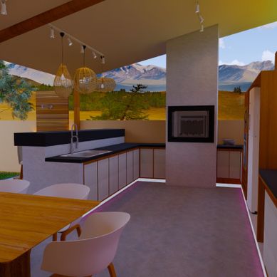 Projeto Espaço Gourmet e Área externa 
