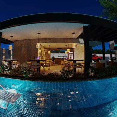 Restaurante & Bar: Pousada - Design Elegante e acolhedor