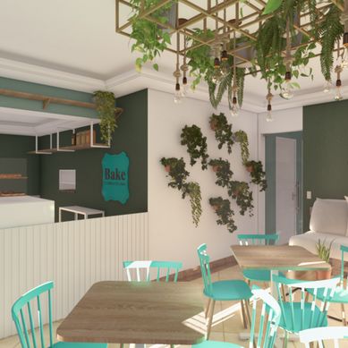 Projeto de interiores para doceria
