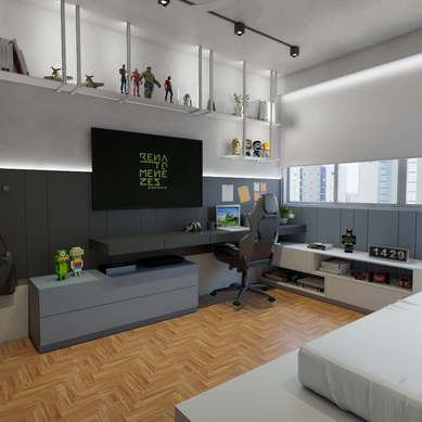 Quarto de um jovem gamer