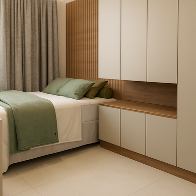 Projeto de Móveis Planejados – Quarto Minimalista | Apartamento Residencial