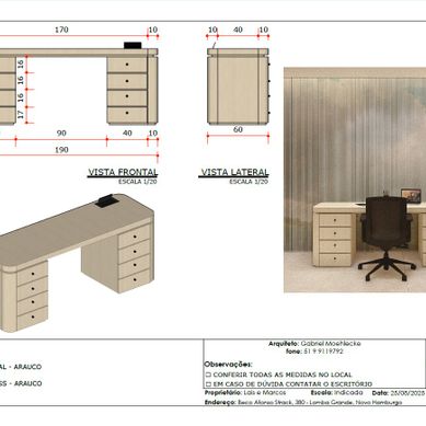 Detalhamento de Marcenaria