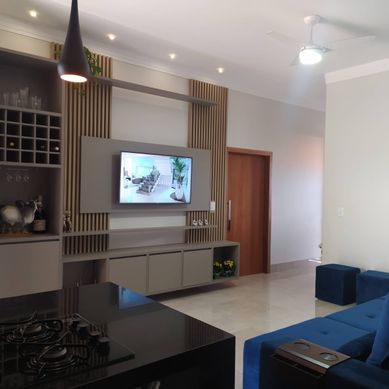 Sala e cozinha integradas