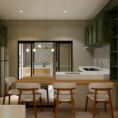 Cozinha Clássica Verde – Elegância Atemporal
