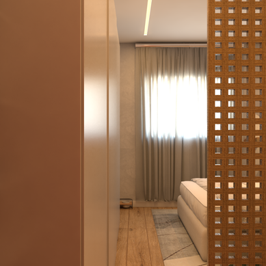 Quarto com home office