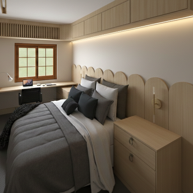 Projeto de interiores para Quarto de casal