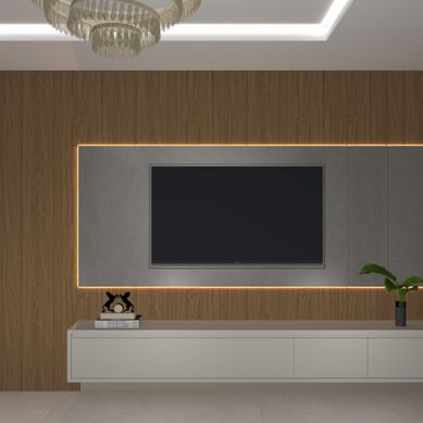 Painel Contemporâneo com Iluminação Perimetral