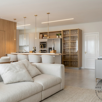 Apartamento Sereno | Sala + Cozinha Integradas
