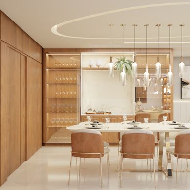 Integrado sala de estar e jantar