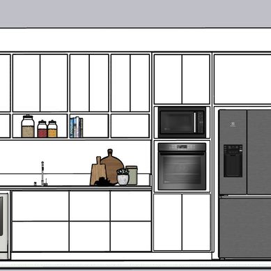Cozinha realizada no Sketchup